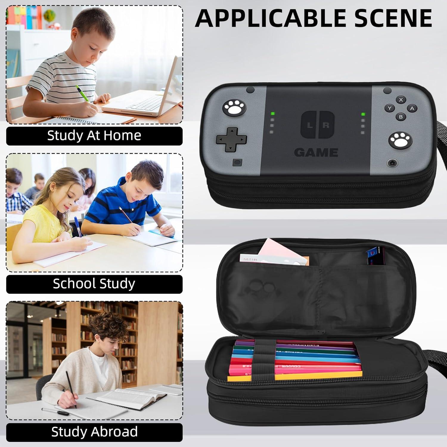 Estuche de Lápices JIRAIKEI Gris-Juego 2 Compartimentos