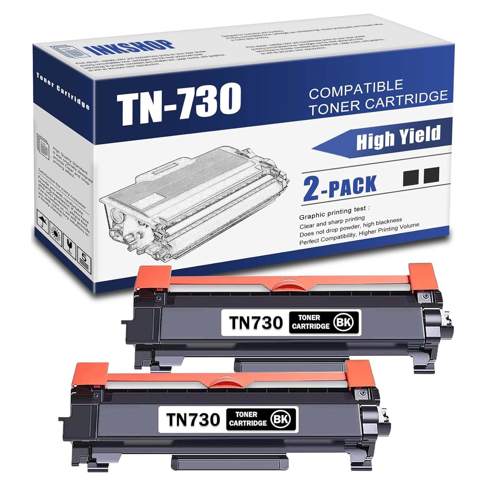 Cartucho de tóner negro INKSHOP TN730 compatible - Paquete de 2