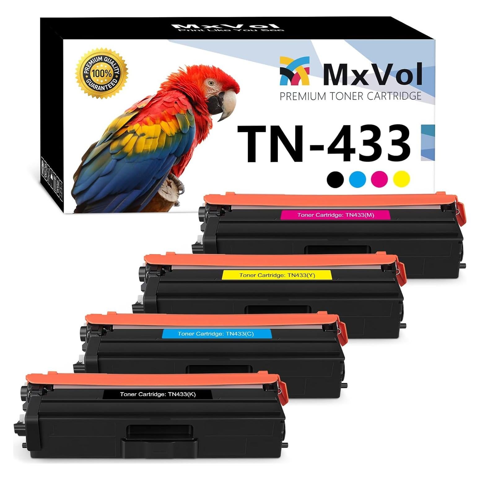 Cartucho de Tóner MxVol TN433 Compatible Brother 4-Pack