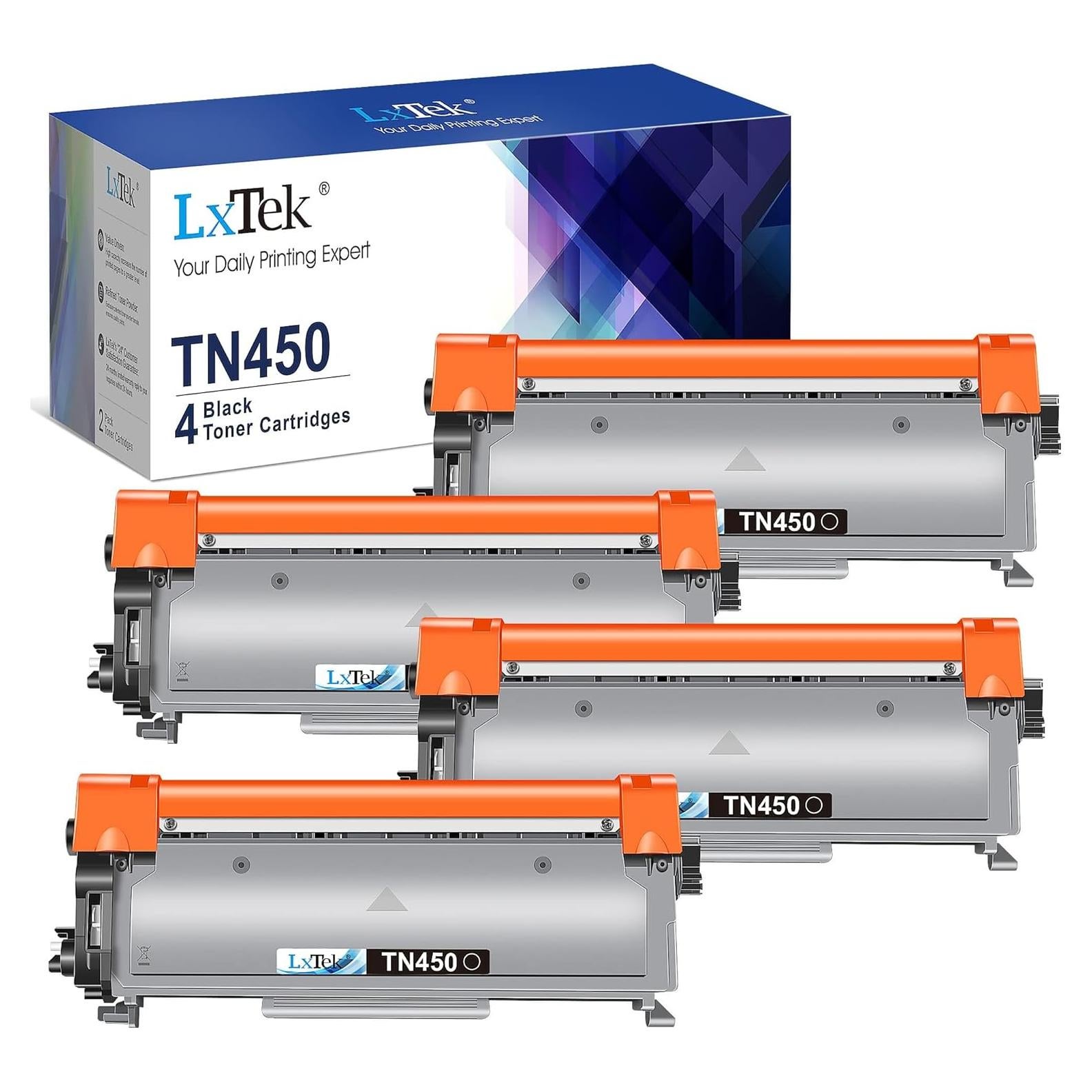 Cartucho de tóner LxTek TN450 compatible Brother - 4 unidades