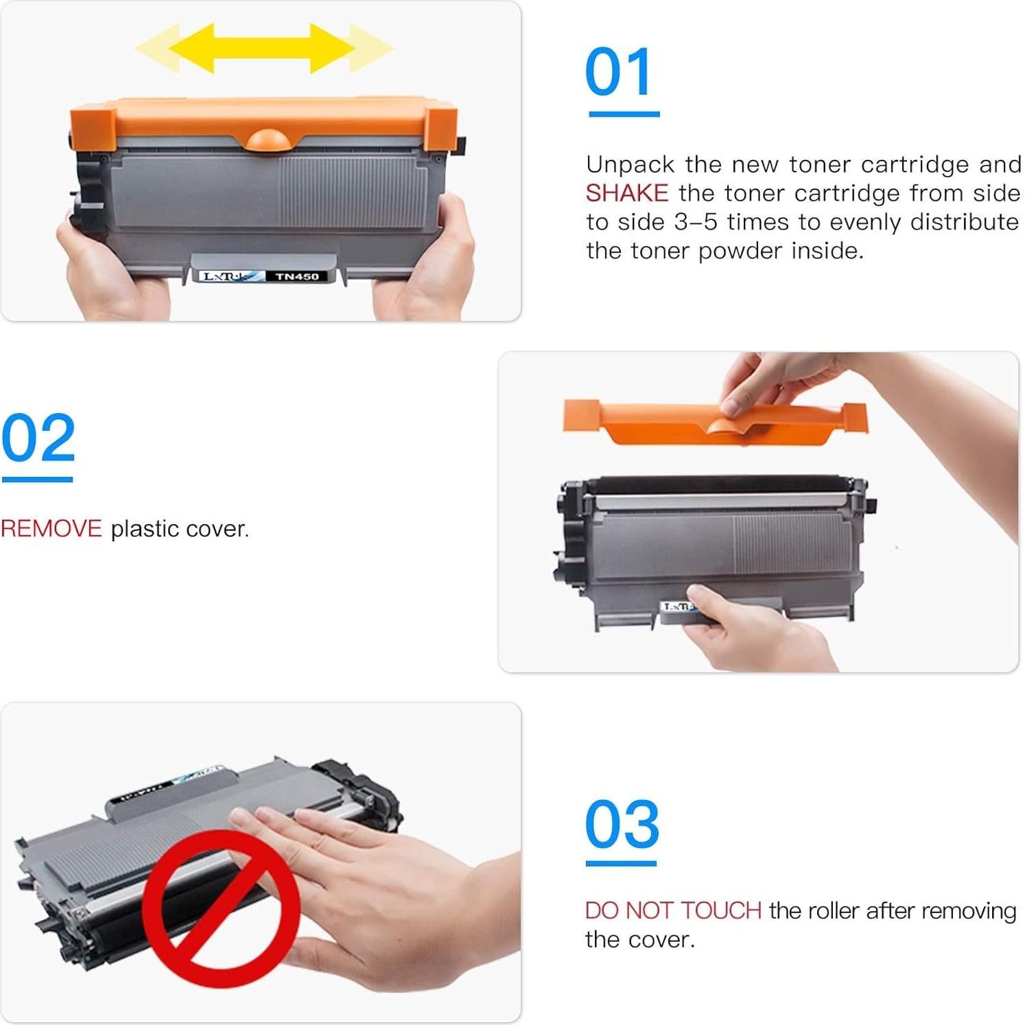 Cartucho de tóner LxTek TN450 compatible Brother - 4 unidades