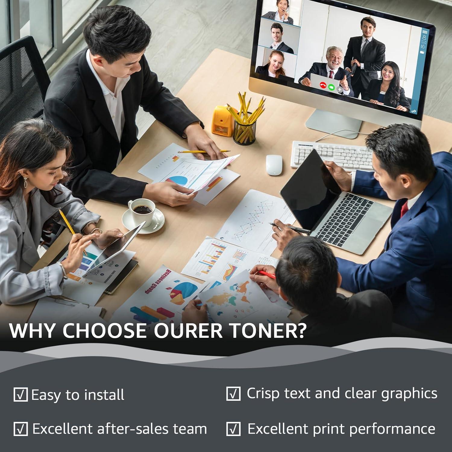 Cartucho de Tóner KCMYTONER TN760 Compatible para Brother - Negro