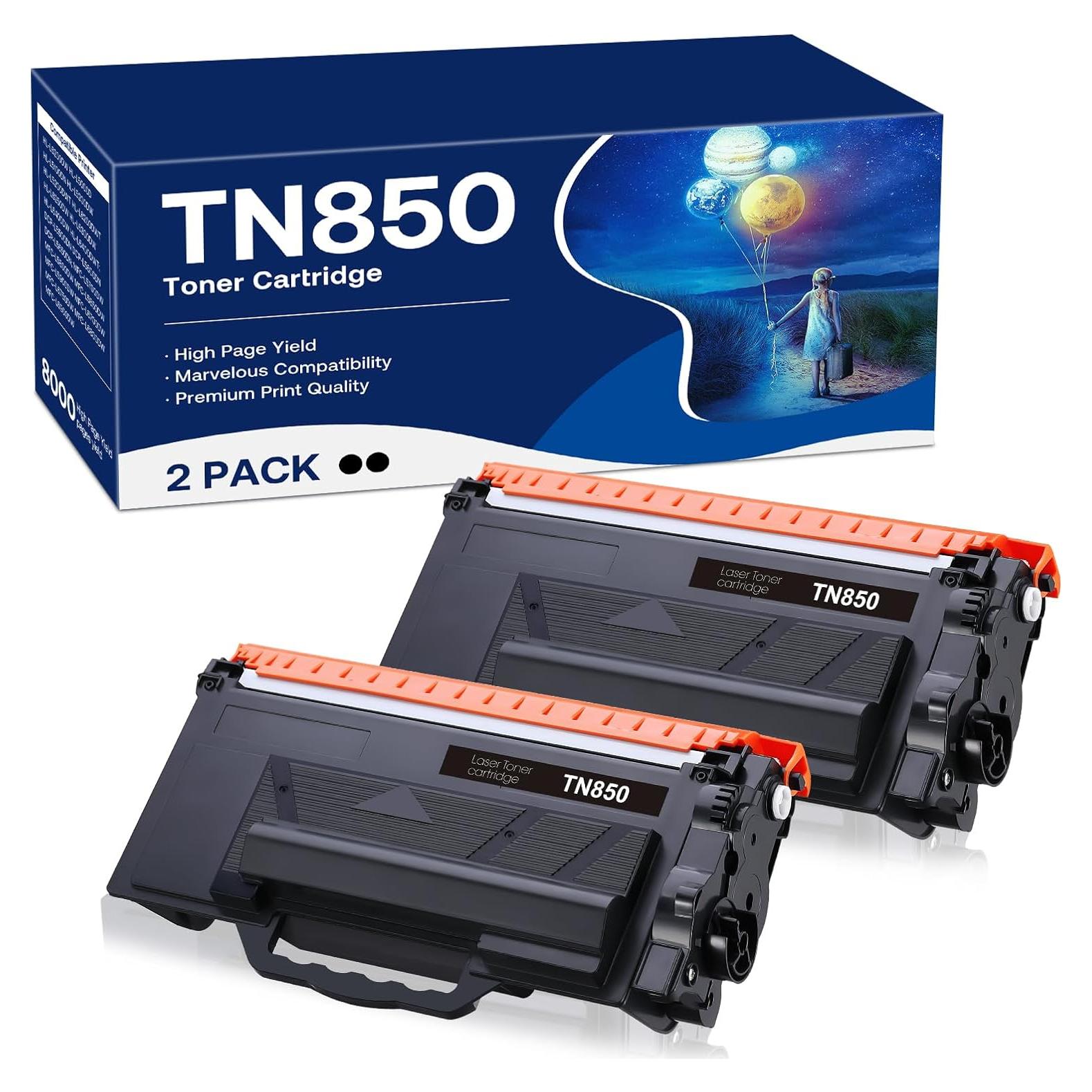 Cartuchos de Tóner Alto Rendimiento Brother TN-850 - 2 Unidades