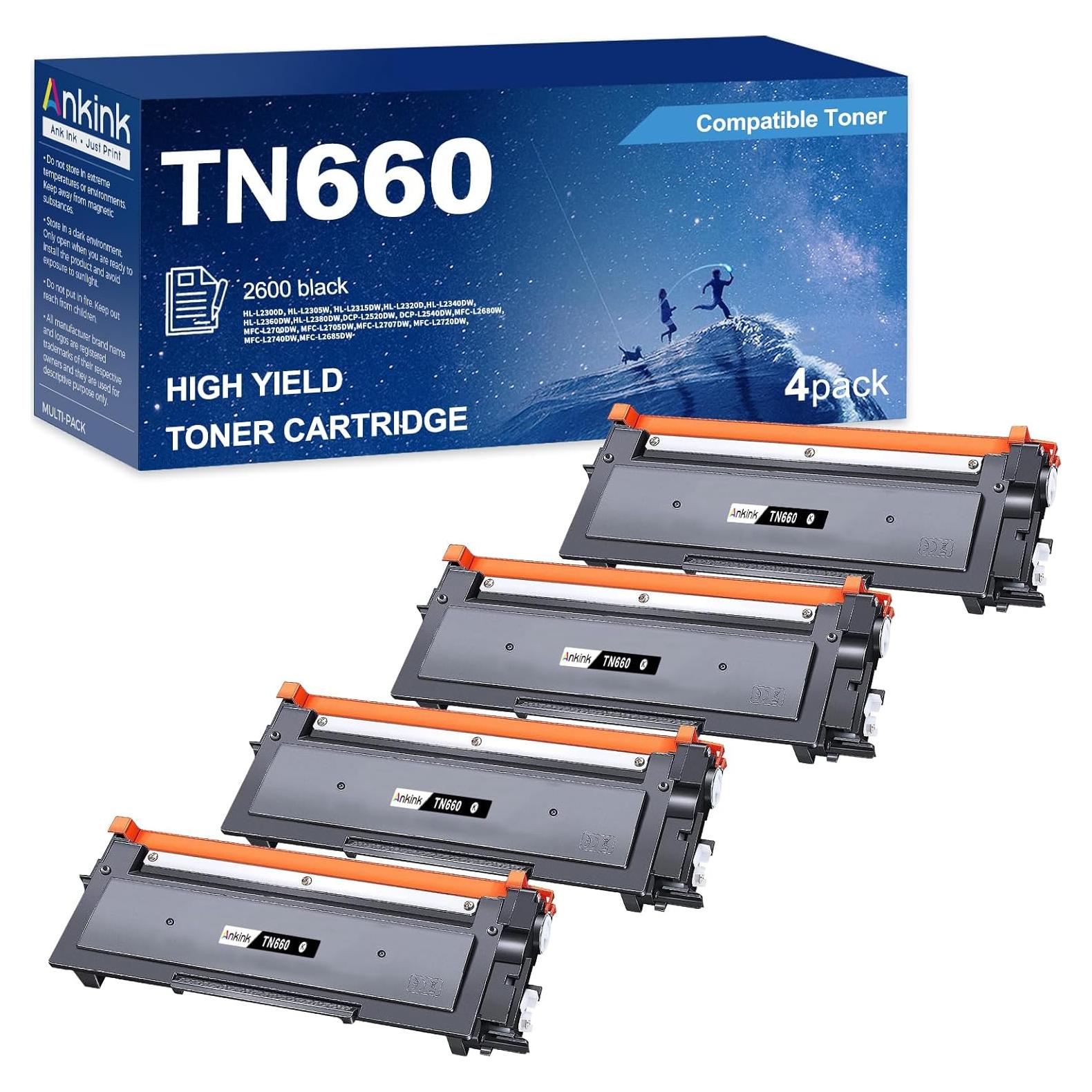 Cartucho de Tóner Negro Ankink TN660 Compatible para Brother