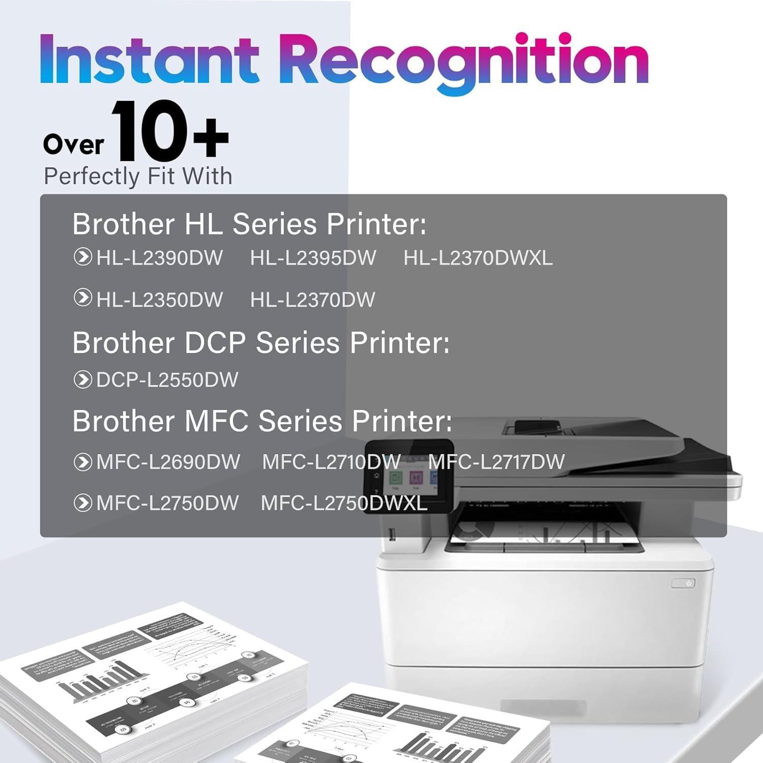 ONLYU TN760 Toner Cartridge High Yield Replacement Compatible for Brother TN760 TN-760 TN 760 TN-730 TN730 Toner for Brother Printer MFC-L2710DW MFC-L2750DW HL-L2350DW HL-L2395DW DCP-L2550DW (4-Black)