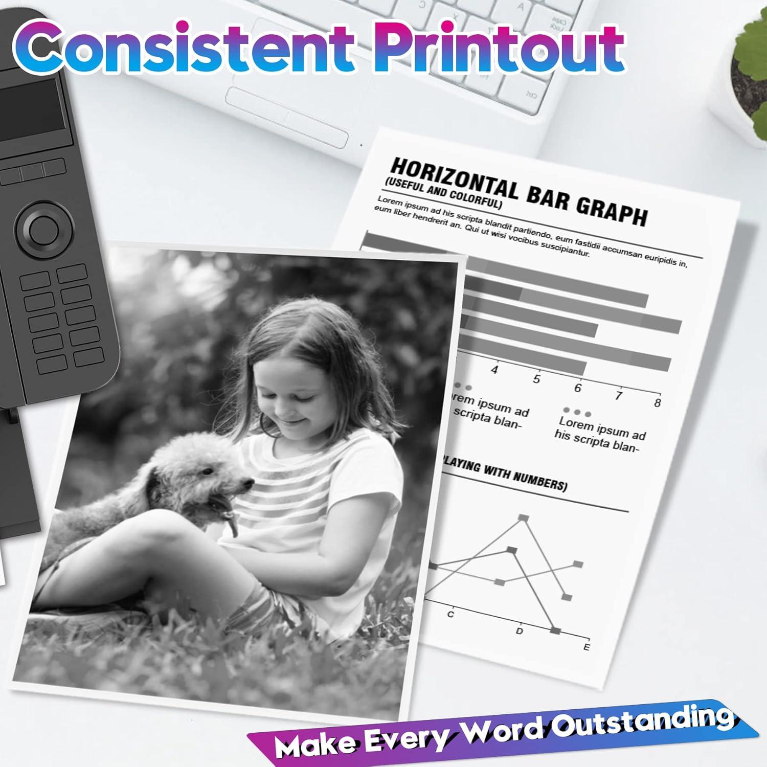 ONLYU TN760 Toner Cartridge High Yield Replacement Compatible for Brother TN760 TN-760 TN 760 TN-730 TN730 Toner for Brother Printer MFC-L2710DW MFC-L2750DW HL-L2350DW HL-L2395DW DCP-L2550DW (4-Black)