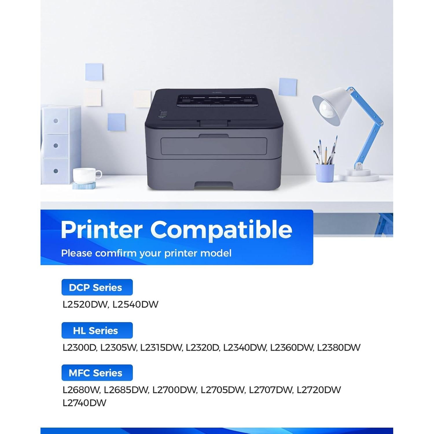 Cartucho de Tóner Negro JCTONER TN630 2-Pack Compatible