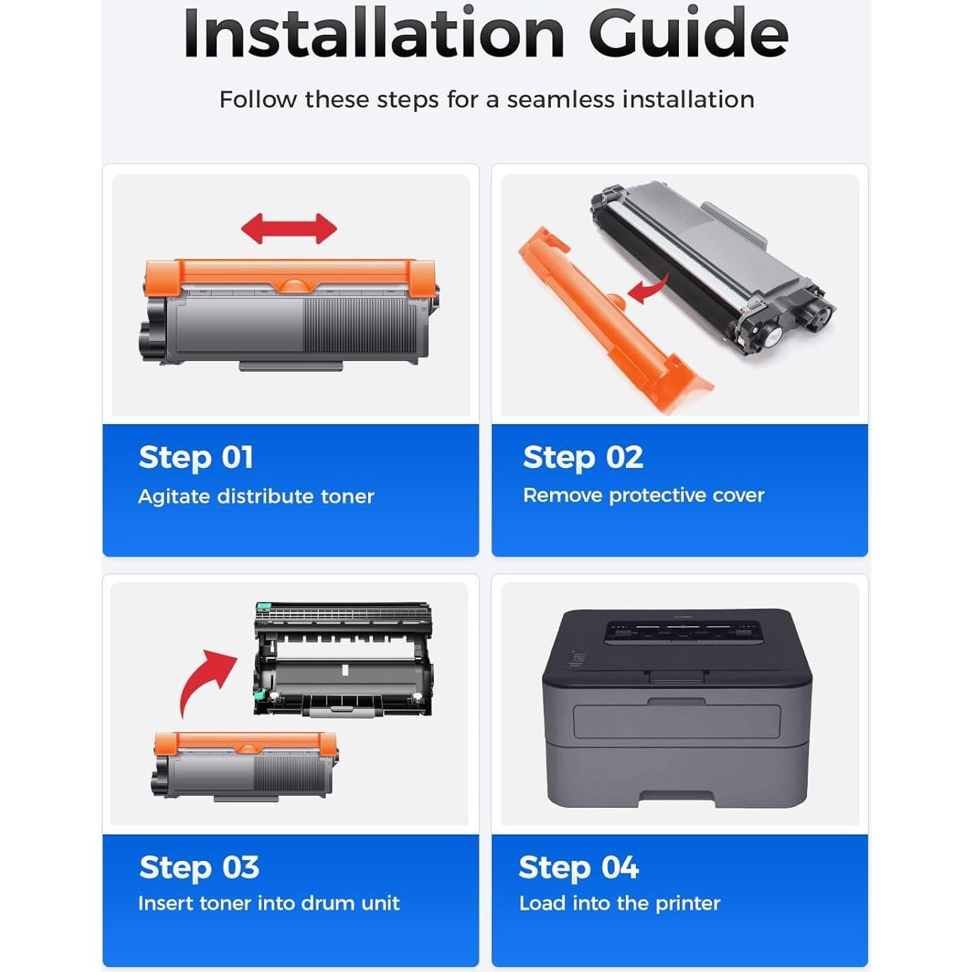 Cartucho de Tóner Negro JCTONER TN630 2-Pack Compatible