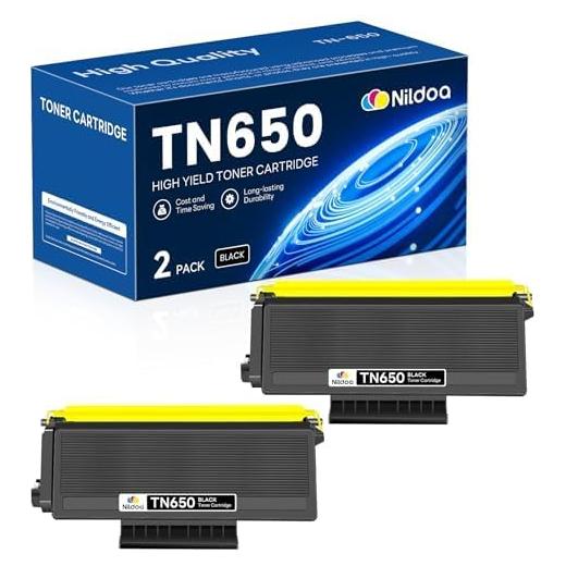 Cartucho de Tóner Negro Nildoa TN650 Paquete de 2 para Brother