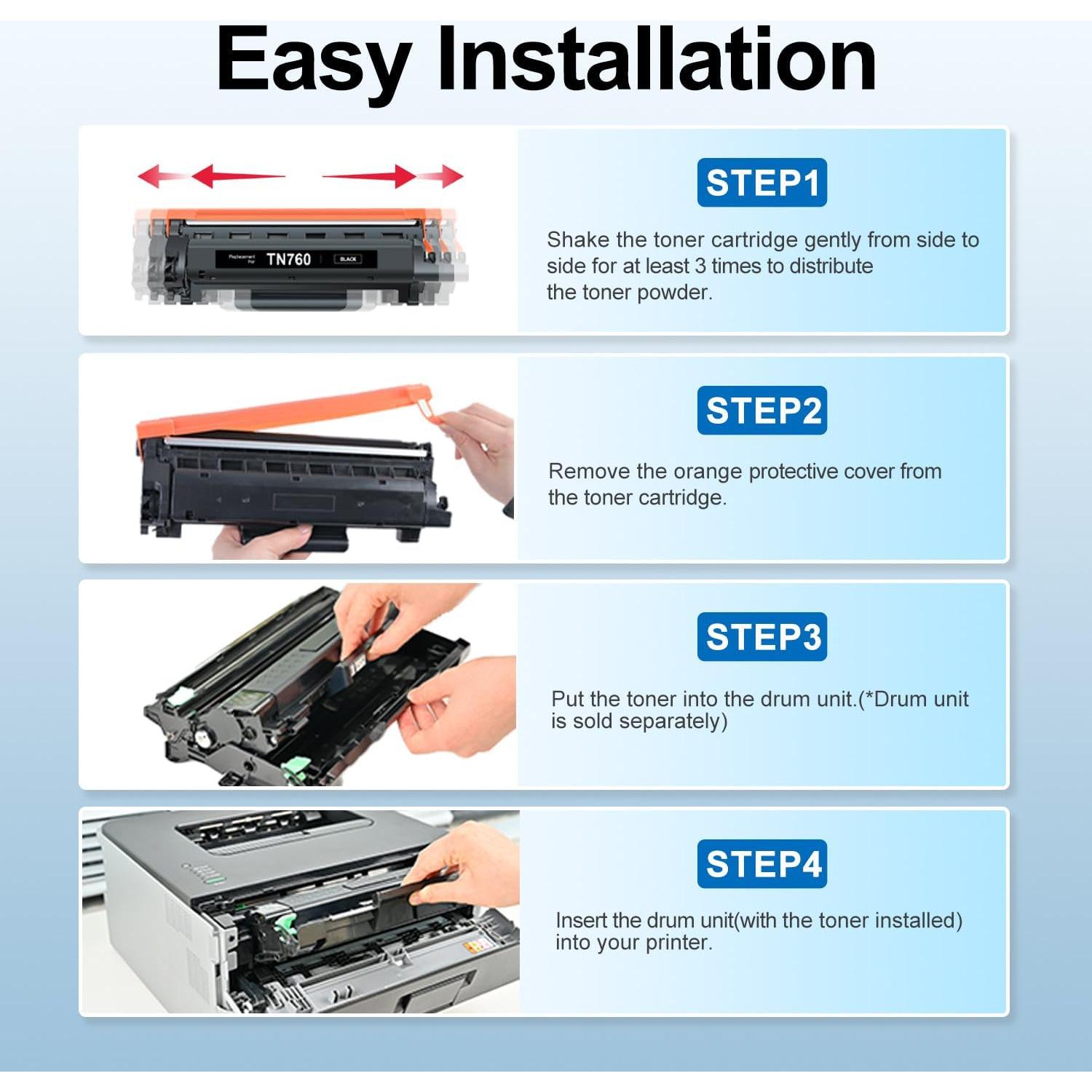 Tóner Compatible TN760 TN730 LEMERO UTRUST 2-Pack Negro