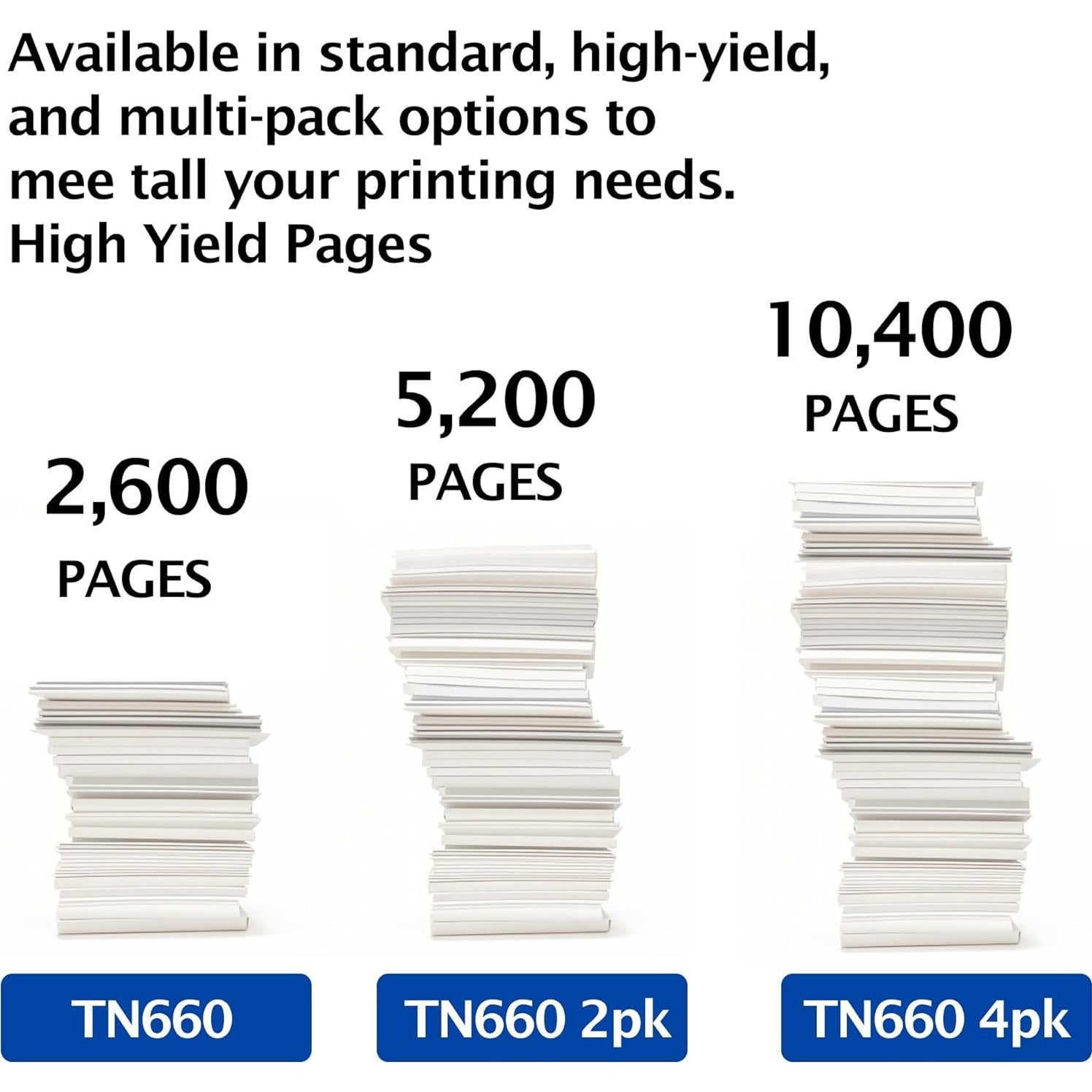 Cartucho de Tóner TN660 Mulakn para Impresoras Brother - 4PK