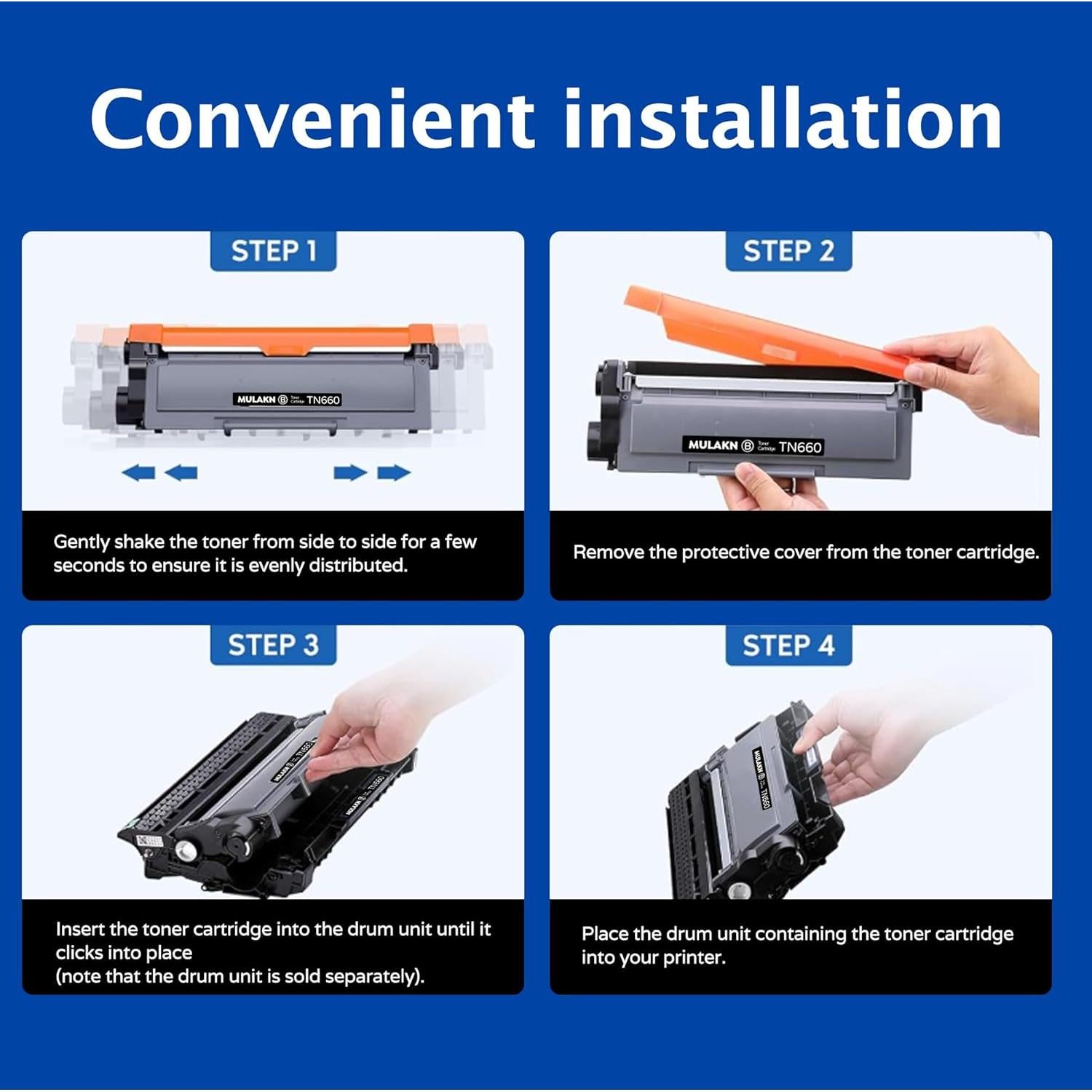 Cartucho de Tóner TN660 Mulakn para Impresoras Brother - 4PK