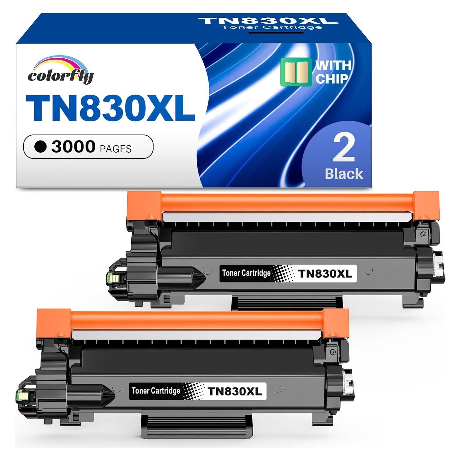 Tóner Compatible Colorfly TN830XL TN830 Negro - 2 Cartuchos