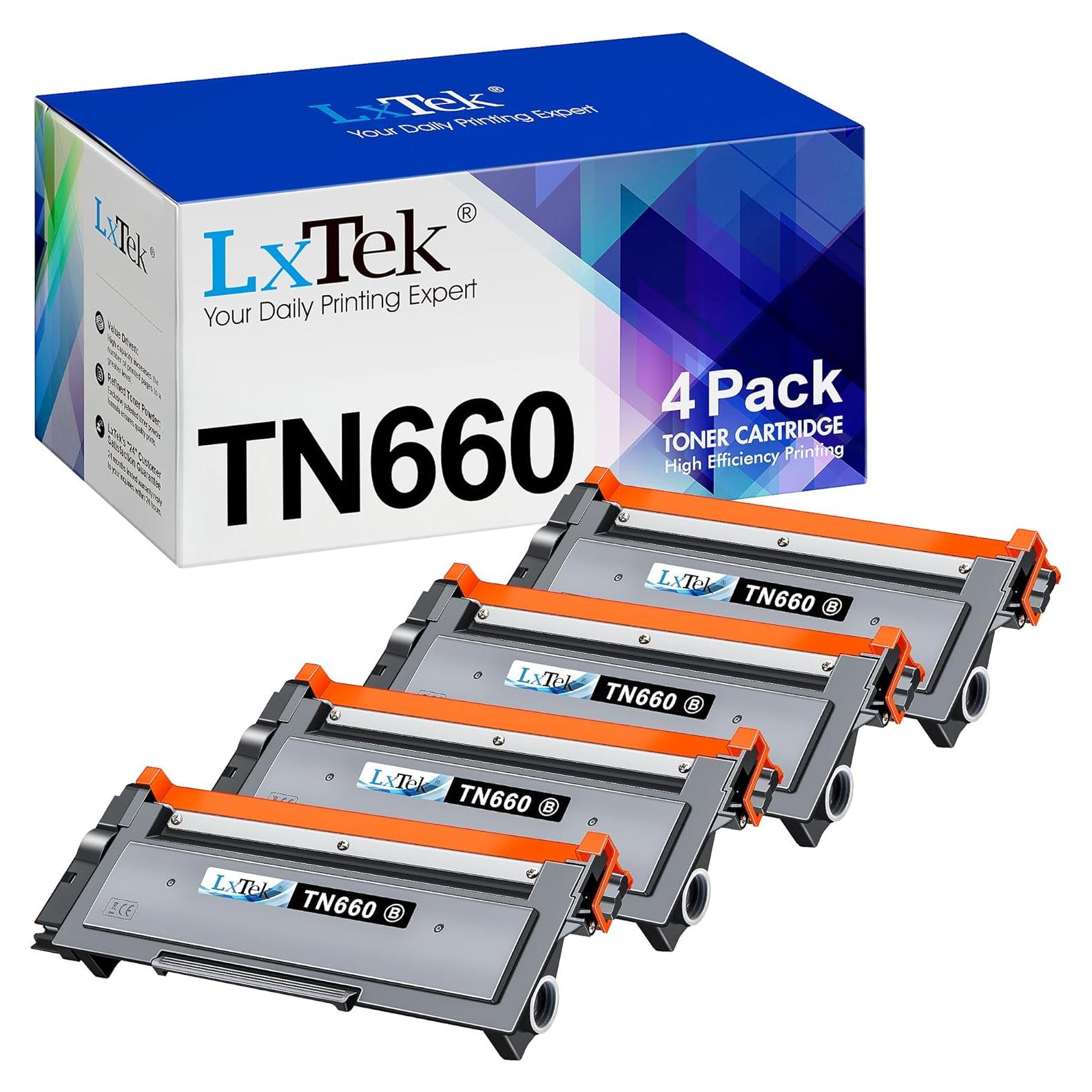 Cartucho de Tóner LxTek TN660 Compatible para Brother - 4 Pzs