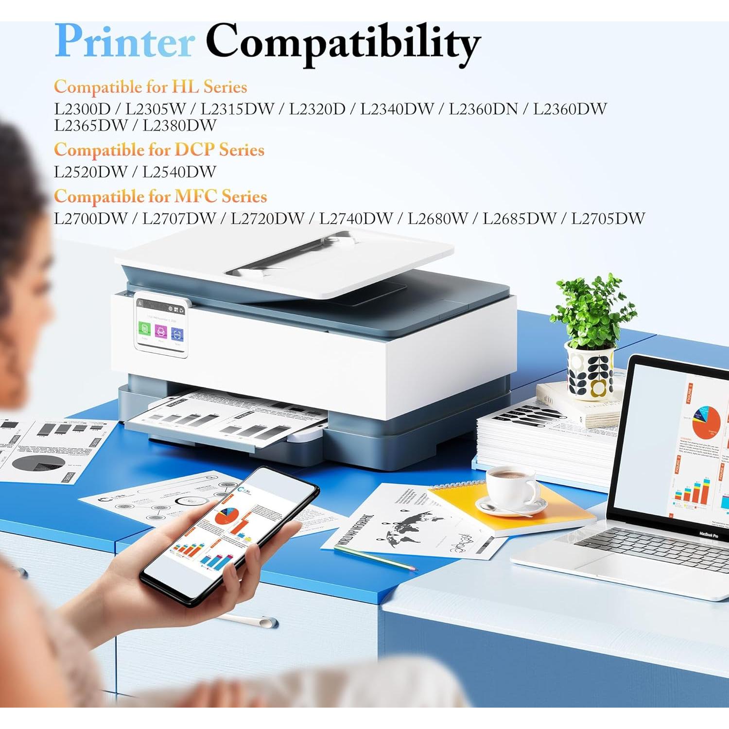 Cartucho de Tóner LxTek TN660 Compatible para Brother - 4 Pzs