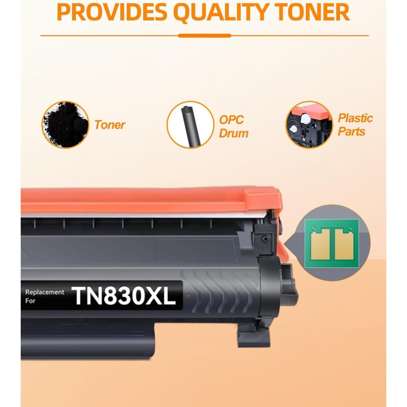 Cartucho de Tóner TN830XL Onorigi Compatible para Brother