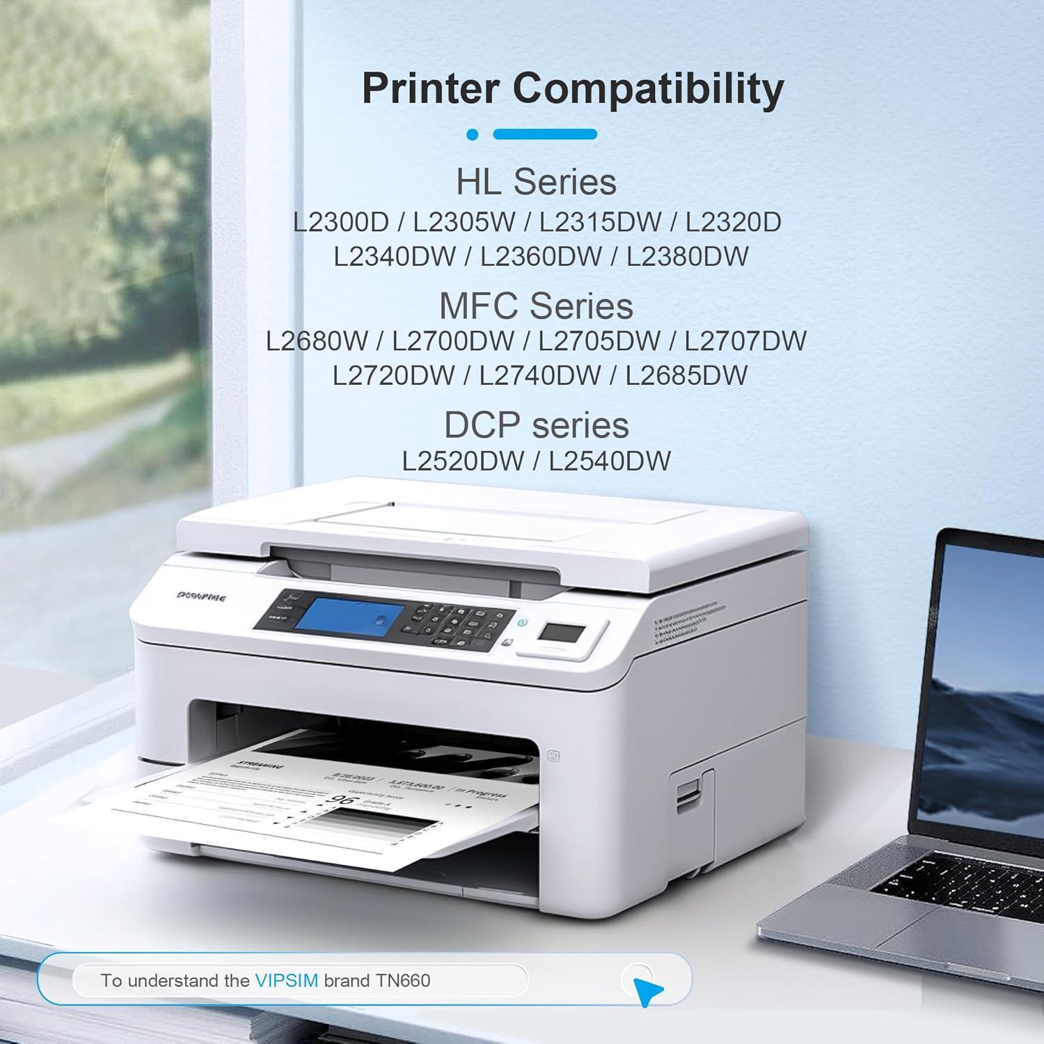 Cartucho de Tóner TN660 Brother - Alto Rendimiento Negro, Paquete de 4