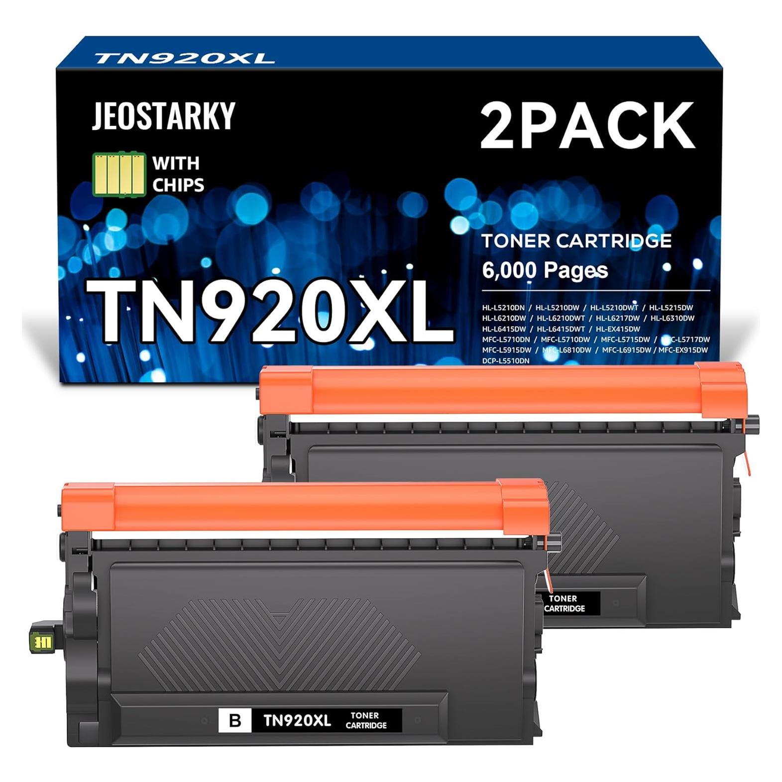 Tóner Compatible Jeostarky TN920XL para Brother - 2 Negro