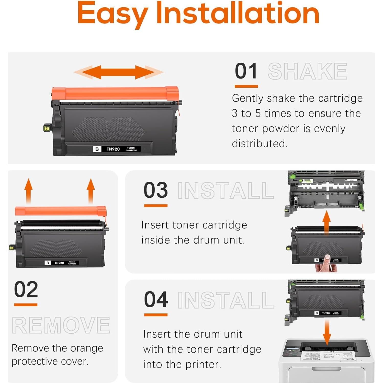 Tóner Compatible Jeostarky TN920XL para Brother - 2 Negro