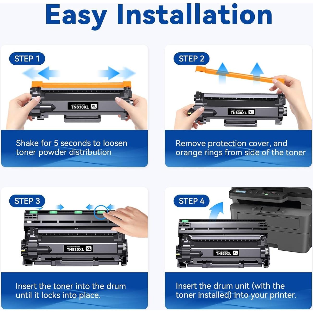 Cartucho de Tóner Negro TN830XL Belietop 3000 Páginas