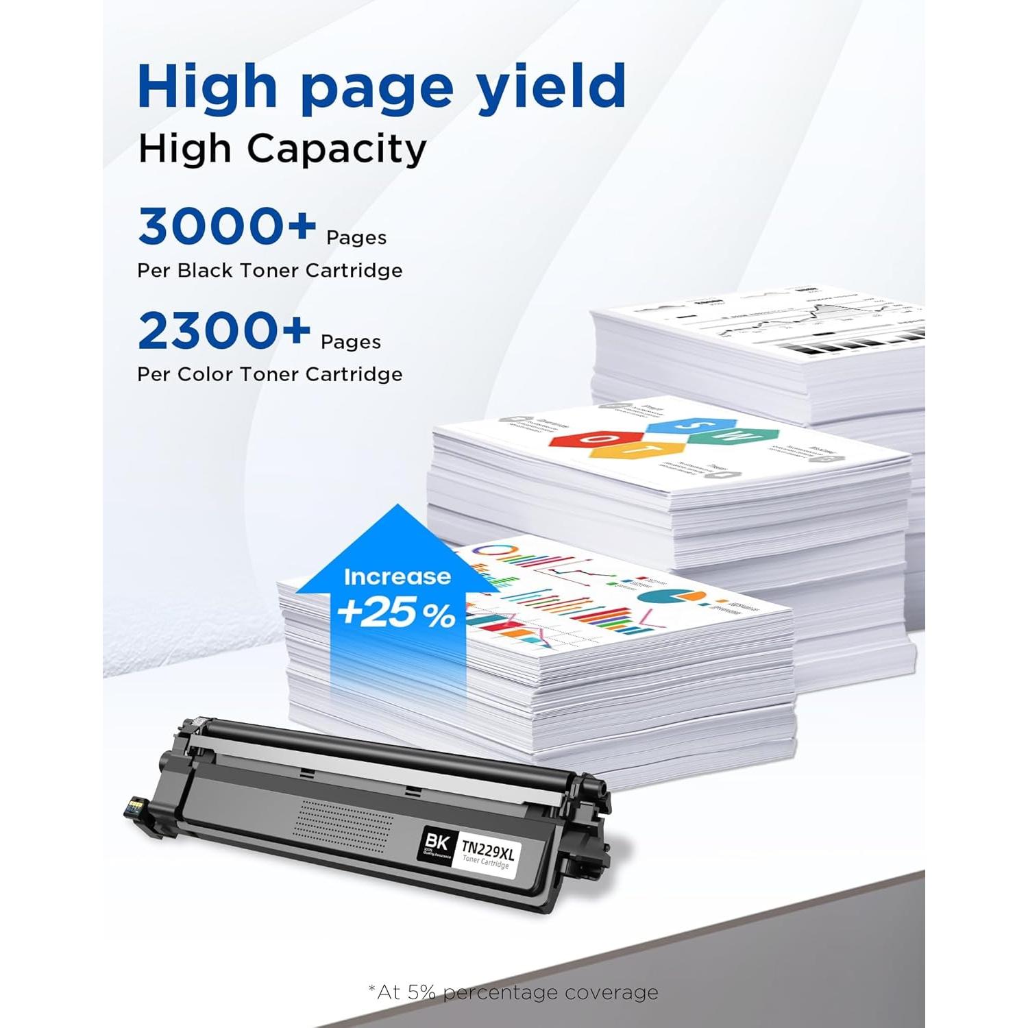 Cartucho de Tóner TN229XL Timink para Brother - 4 Pack