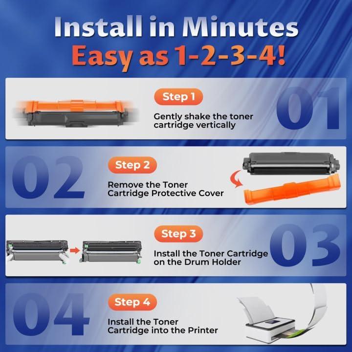 Cartuchos de Tóner TN227 Compatibles Brother - 4 Piezas