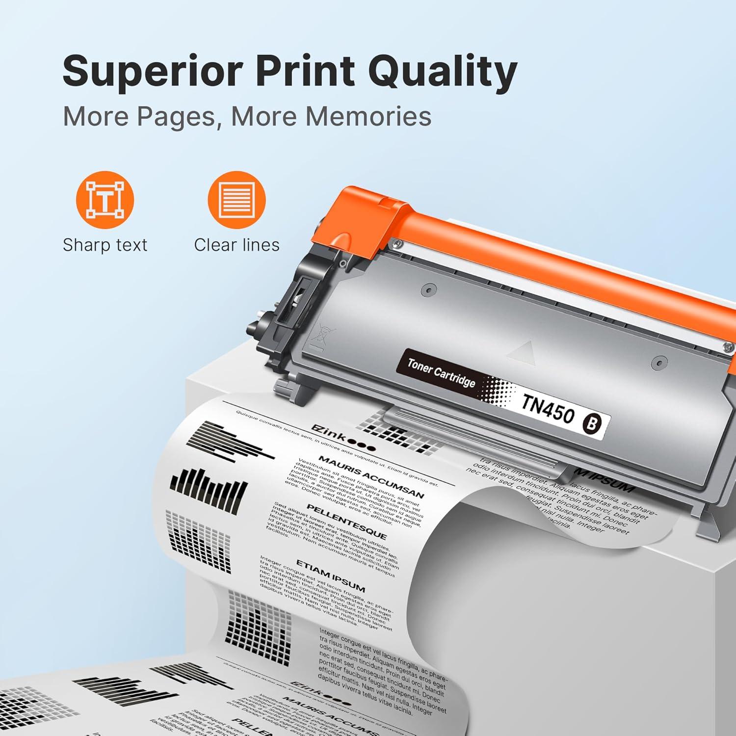 Cartucho de tóner E-Z Ink TN450 Negro compatible Brother