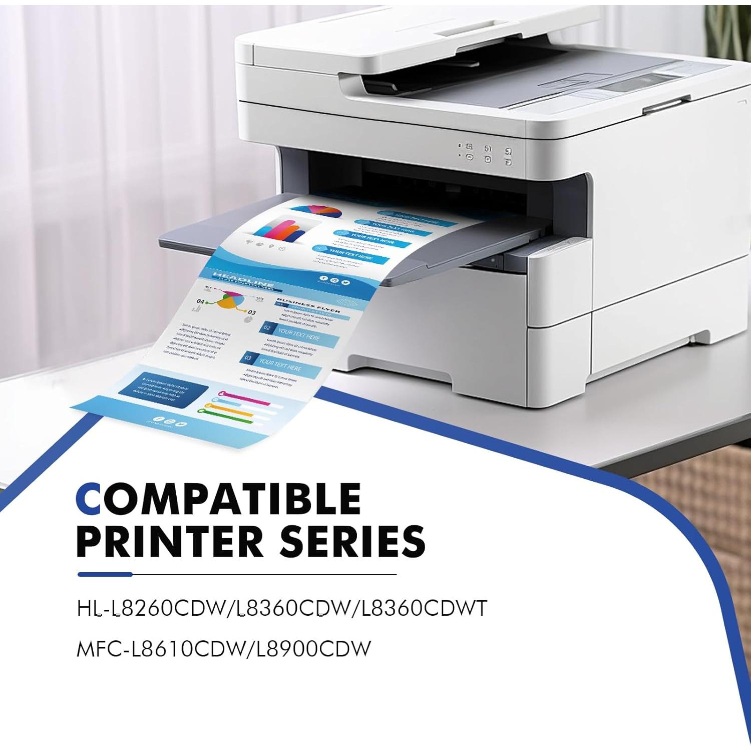 Conjunto de Cartuchos de Tóner Compatible TN433 para Brother