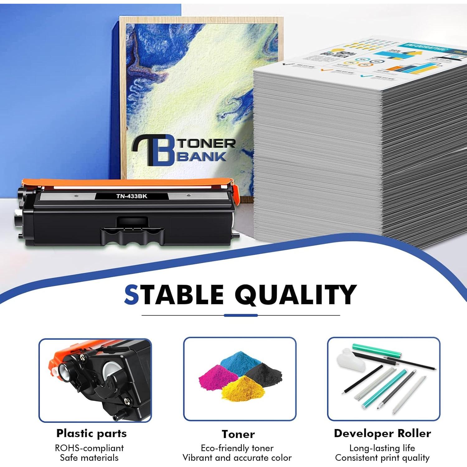 Conjunto de Cartuchos de Tóner Compatible TN433 para Brother