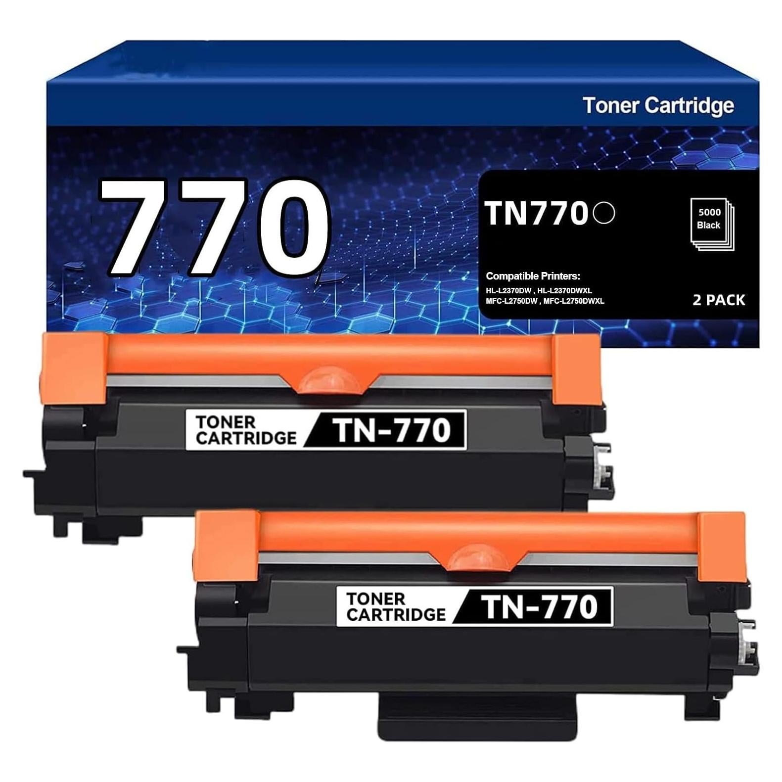 Paquete Doble Cartuchos de Tóner CYMBAINK TN770 para Brother