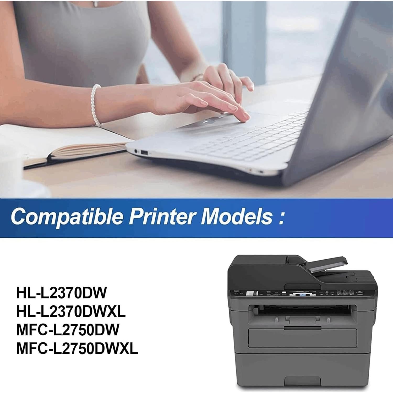 Paquete Doble Cartuchos de Tóner CYMBAINK TN770 para Brother