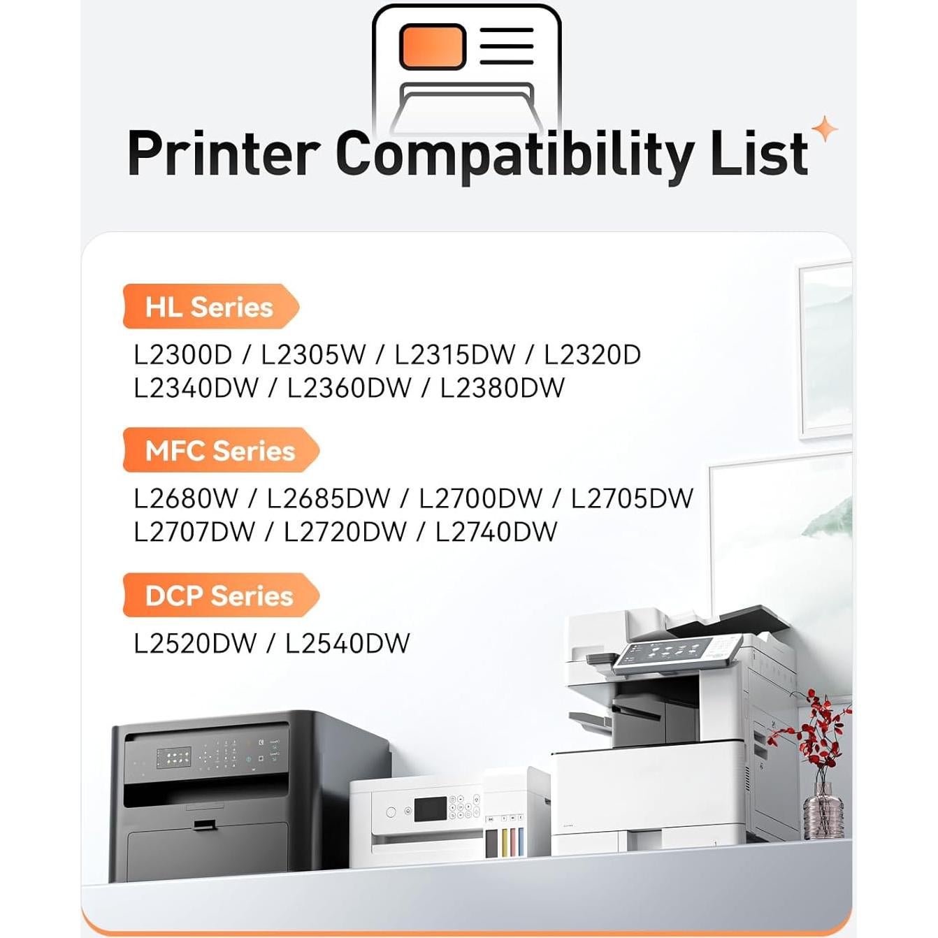 Cartucho de Tóner Compatible Zstint TN630 TN660 2-Pack Negro