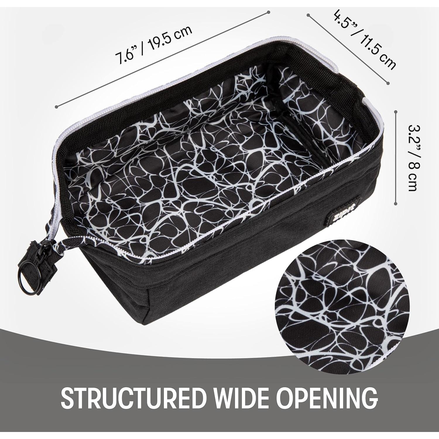 Estuche de Lápices ZIPIT Lenny Negro Gran Capacidad