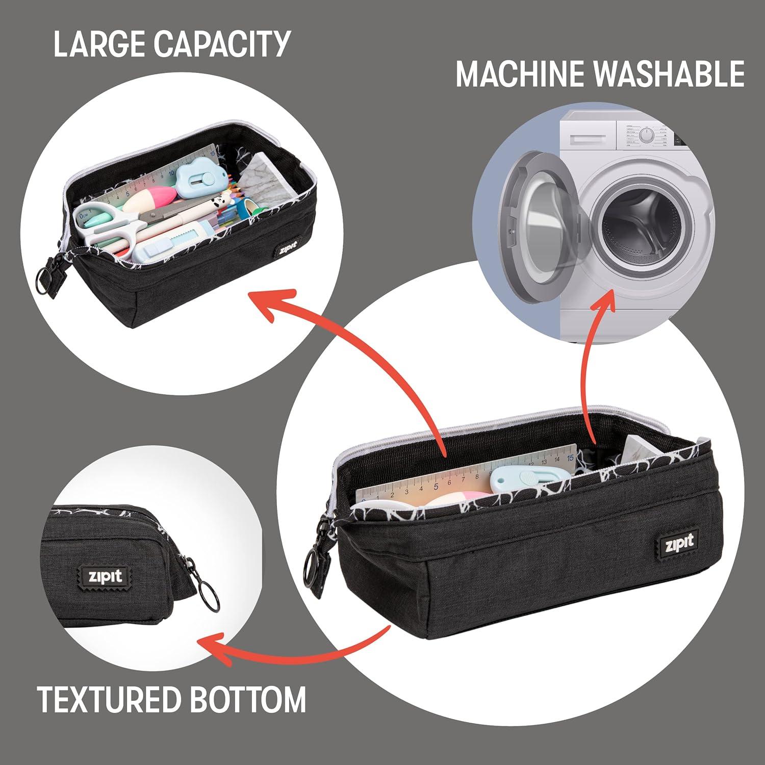 Estuche de Lápices ZIPIT Lenny Negro Gran Capacidad