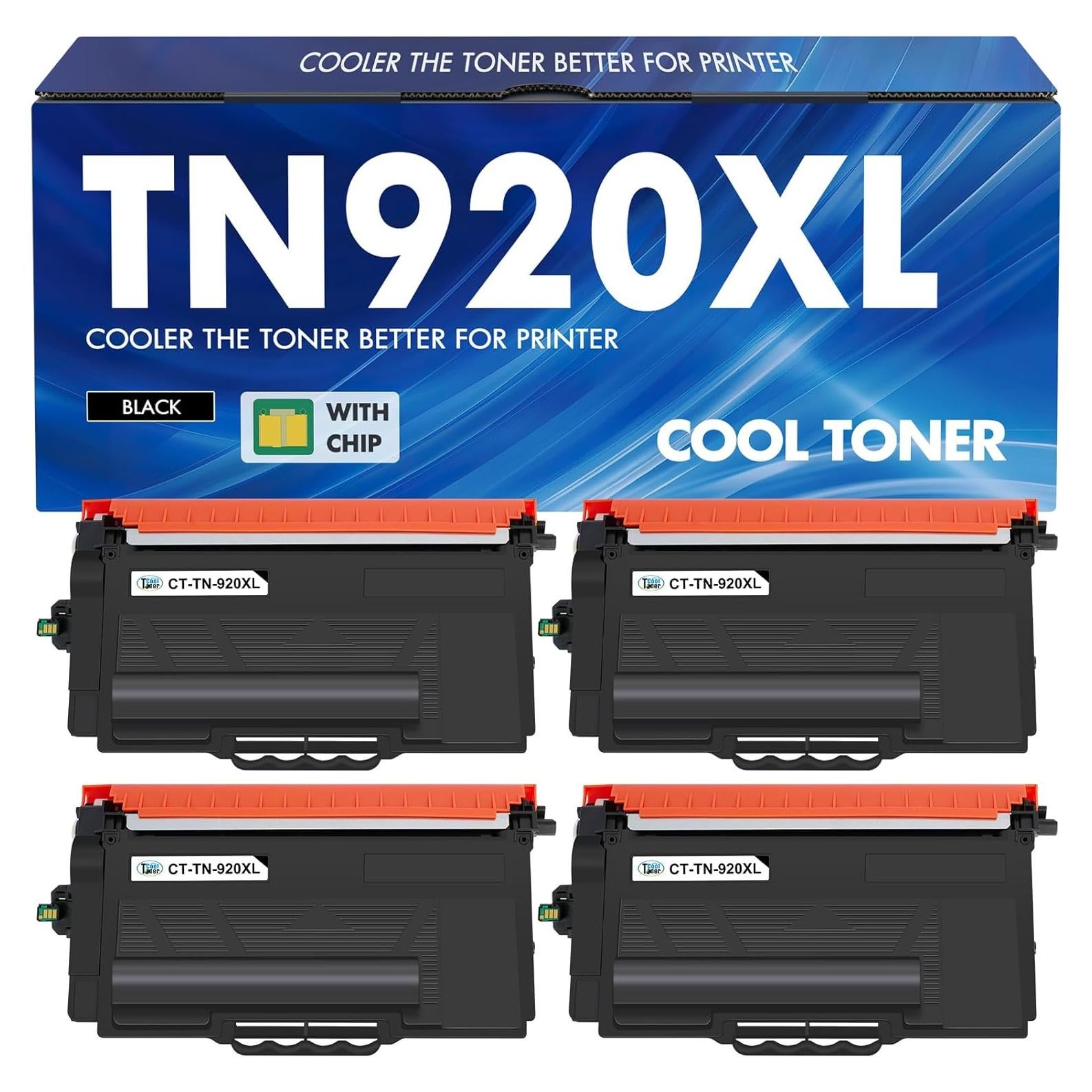 Cartucho de Tóner Compatible TN920XL para Brother - Paquete de 4