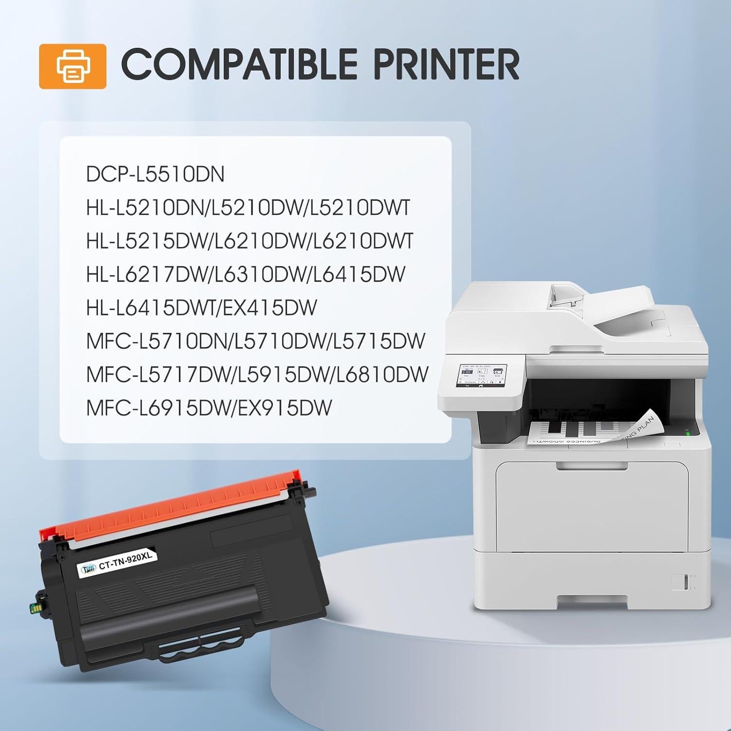 Cartucho de Tóner Compatible TN920XL para Brother - Paquete de 4