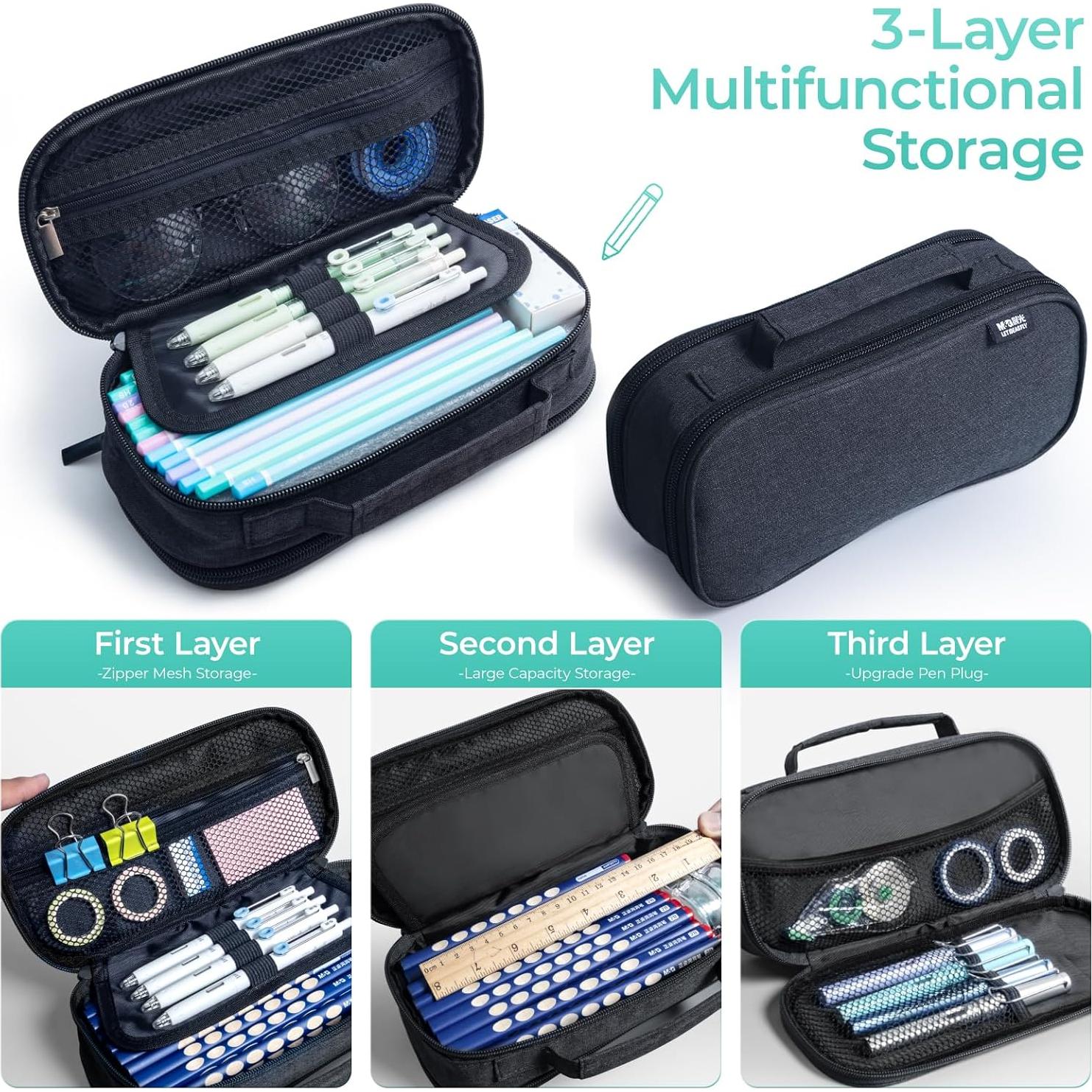 Estuche de Lápices M&G APB932CH Gran Capacidad Negro