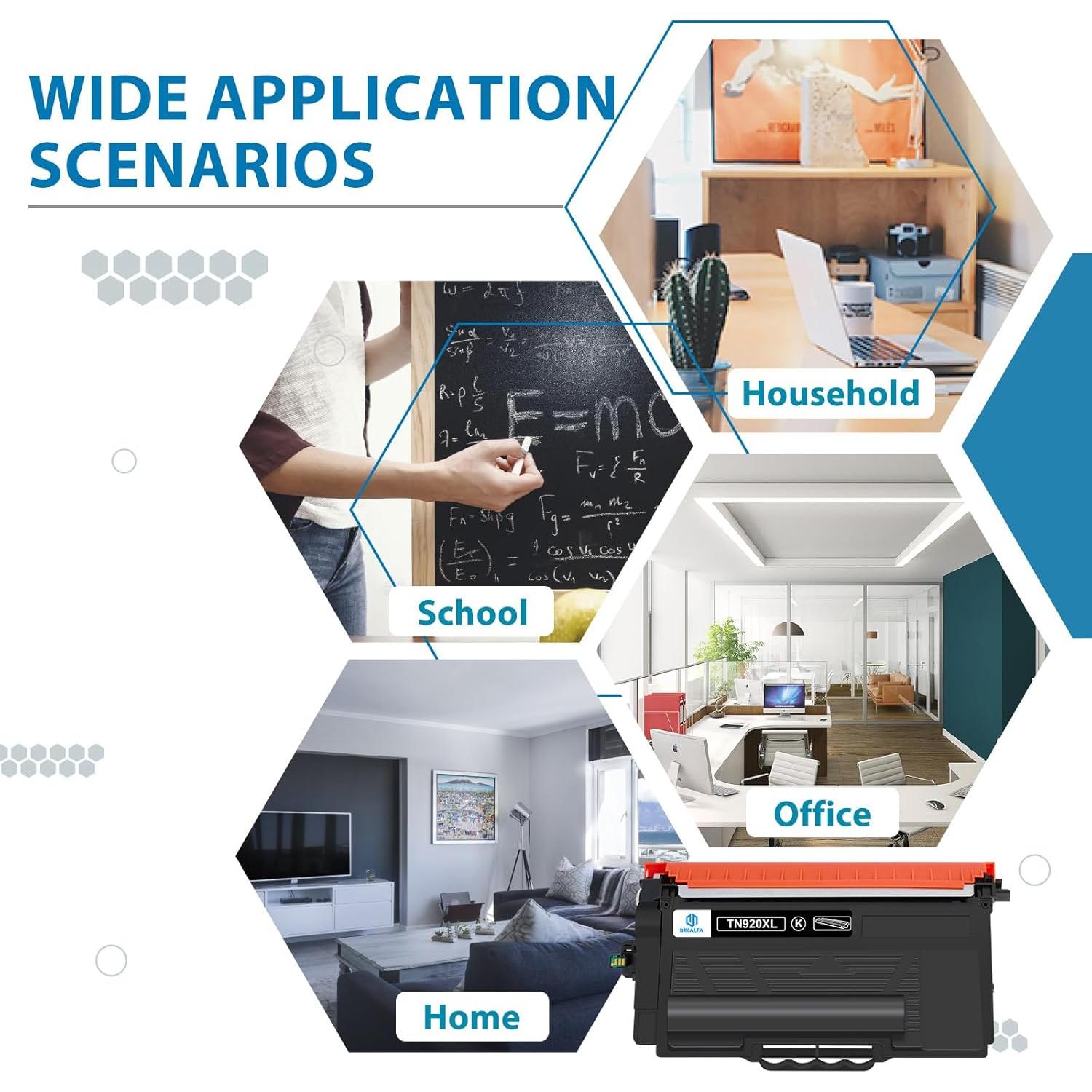 Cartucho de Tóner TN920XL Negro Inkalfa Paquete de 2 Alto Rendimiento