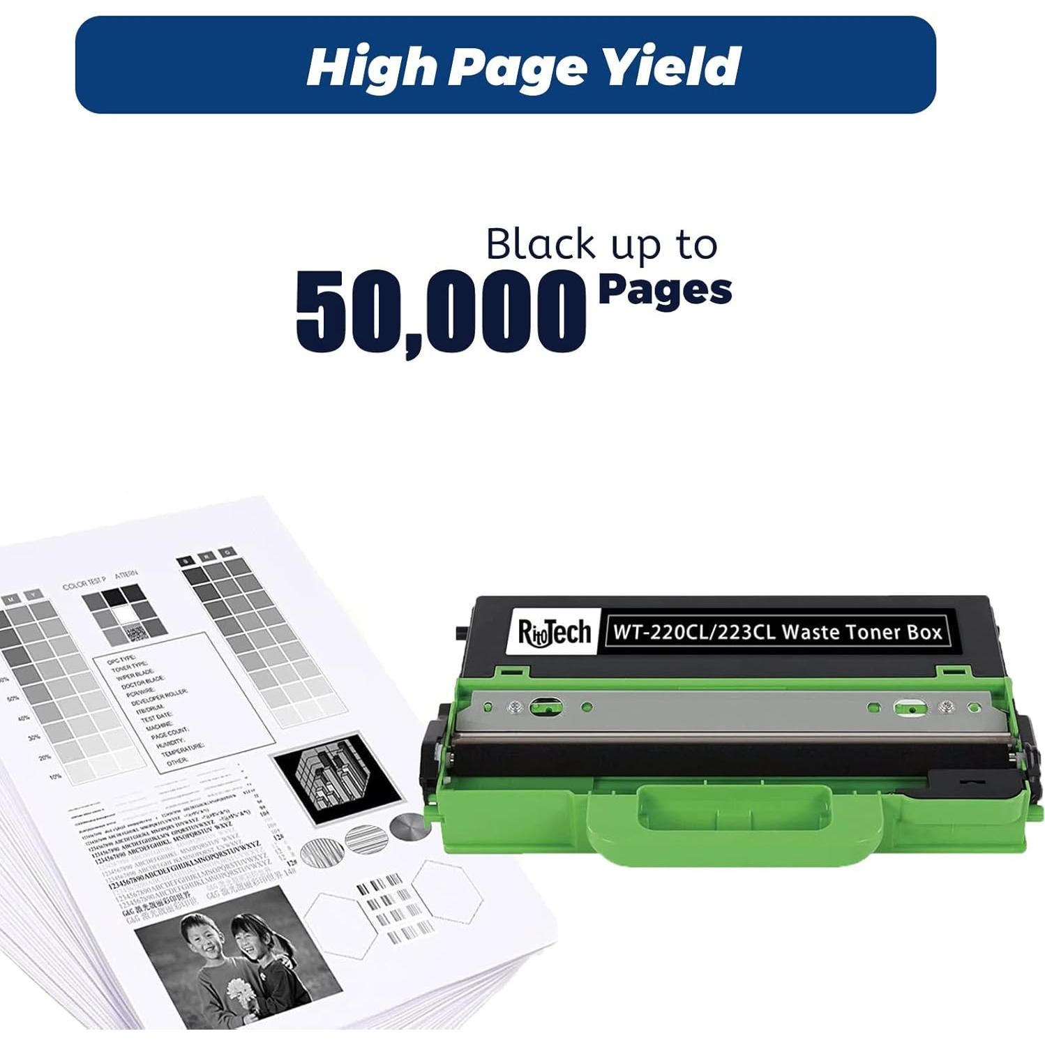 Caja de Tóner de Desecho RitoTech WT-220CL WT-223CL Compatible