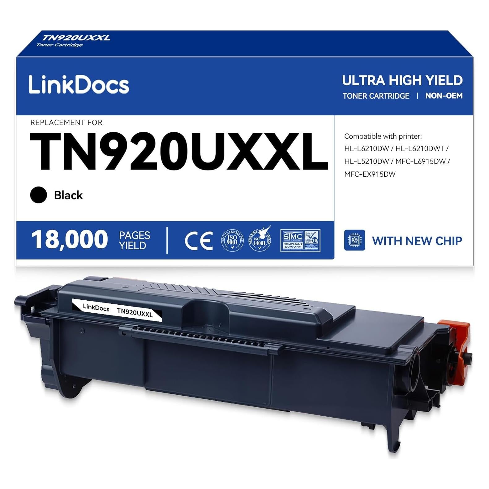 Cartucho de Tóner Negro LinkDocs TN920UXXL Compatible Brother