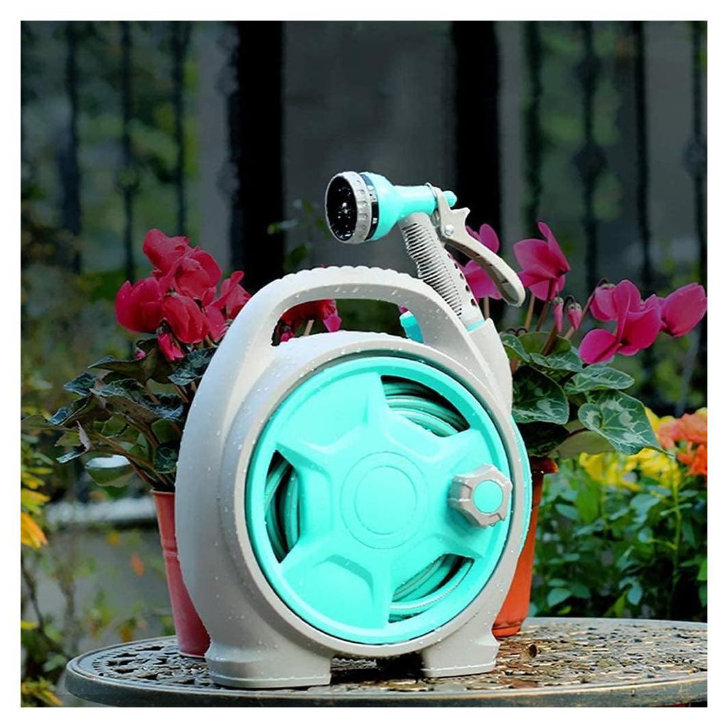 Carrete de Manguera Retráctil YEFA 15,24 m con Boquilla 6 Funciones