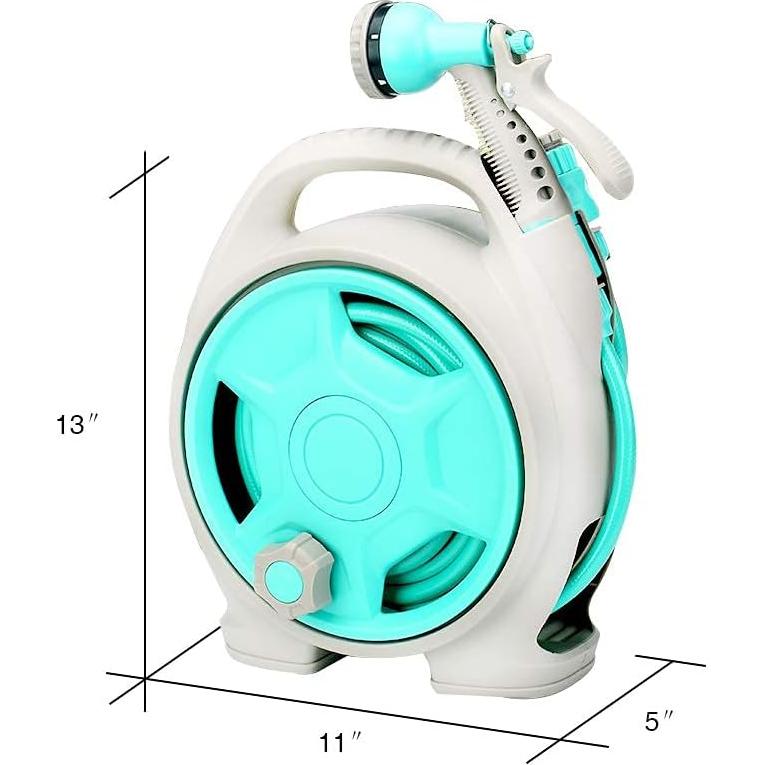 Carrete de Manguera Retráctil YEFA 15,24 m con Boquilla 6 Funciones