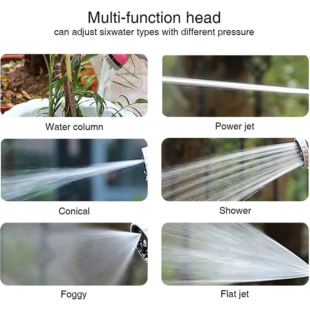 Carrete de Manguera Retráctil YEFA 15,24 m con Boquilla 6 Funciones