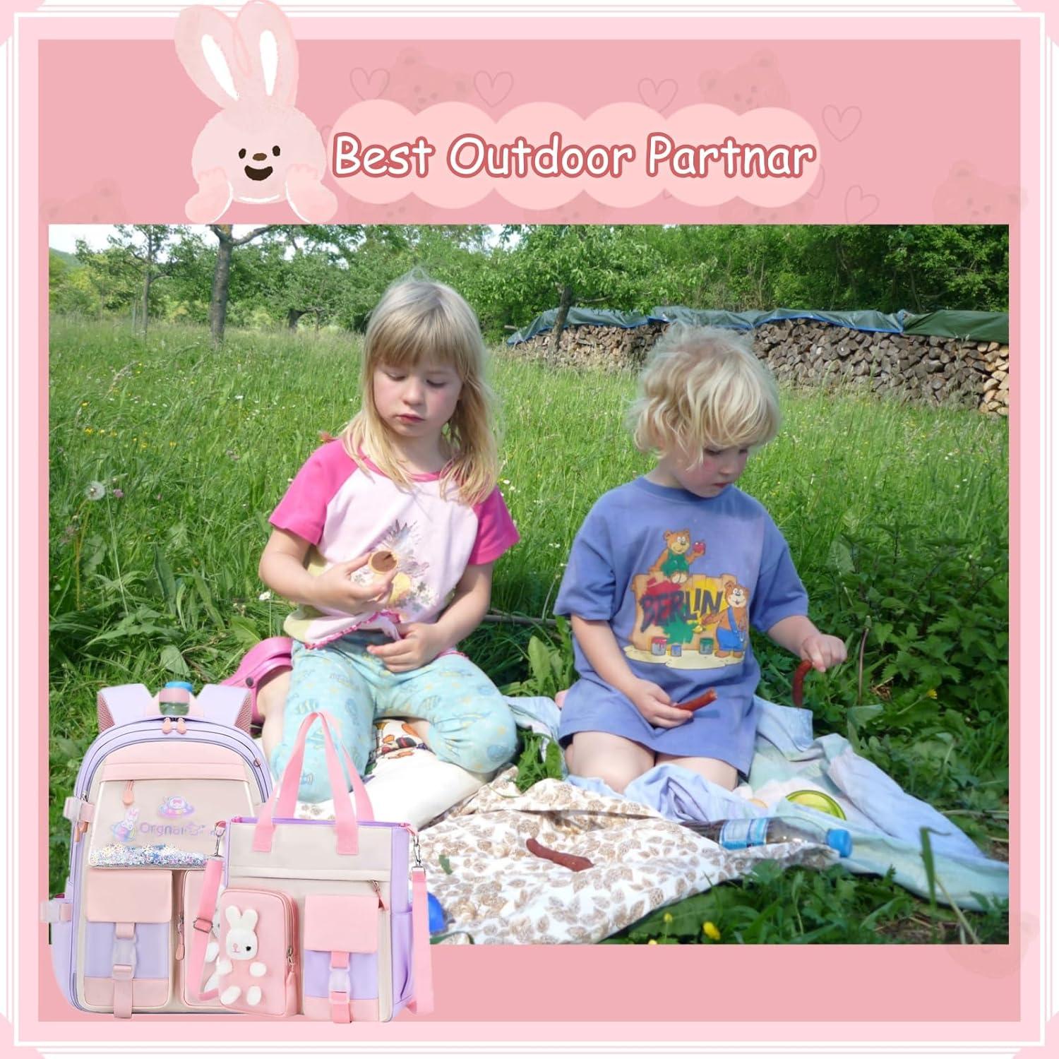 Mochila VIDOSCLA Conejitas Kawaii para Niñas 24L