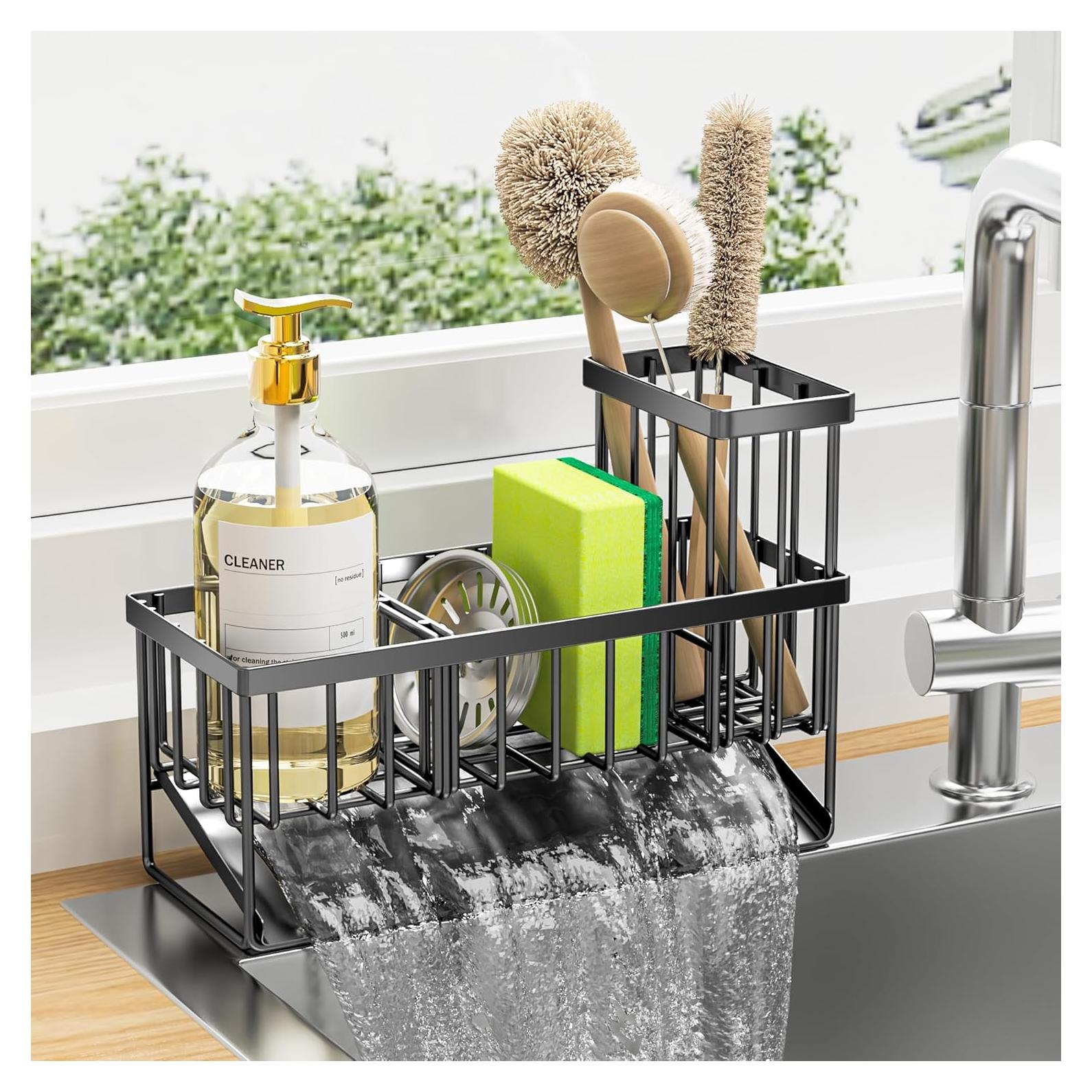 Organizador de Fregadero Cisily Acero Inoxidable 23.5 cm Negro