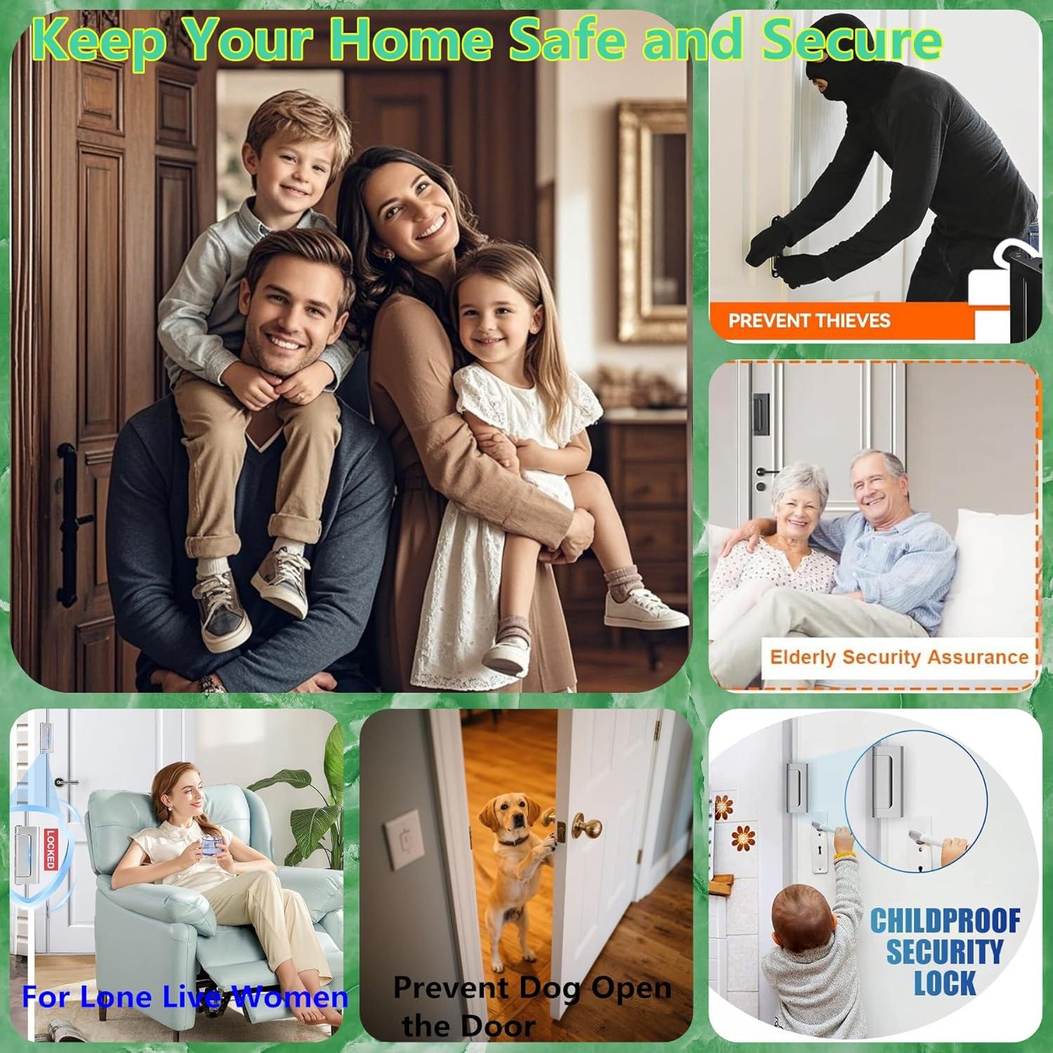 Cerraduras de Seguridad para Puertas SIGZKK 2 Paquete Refuerzo