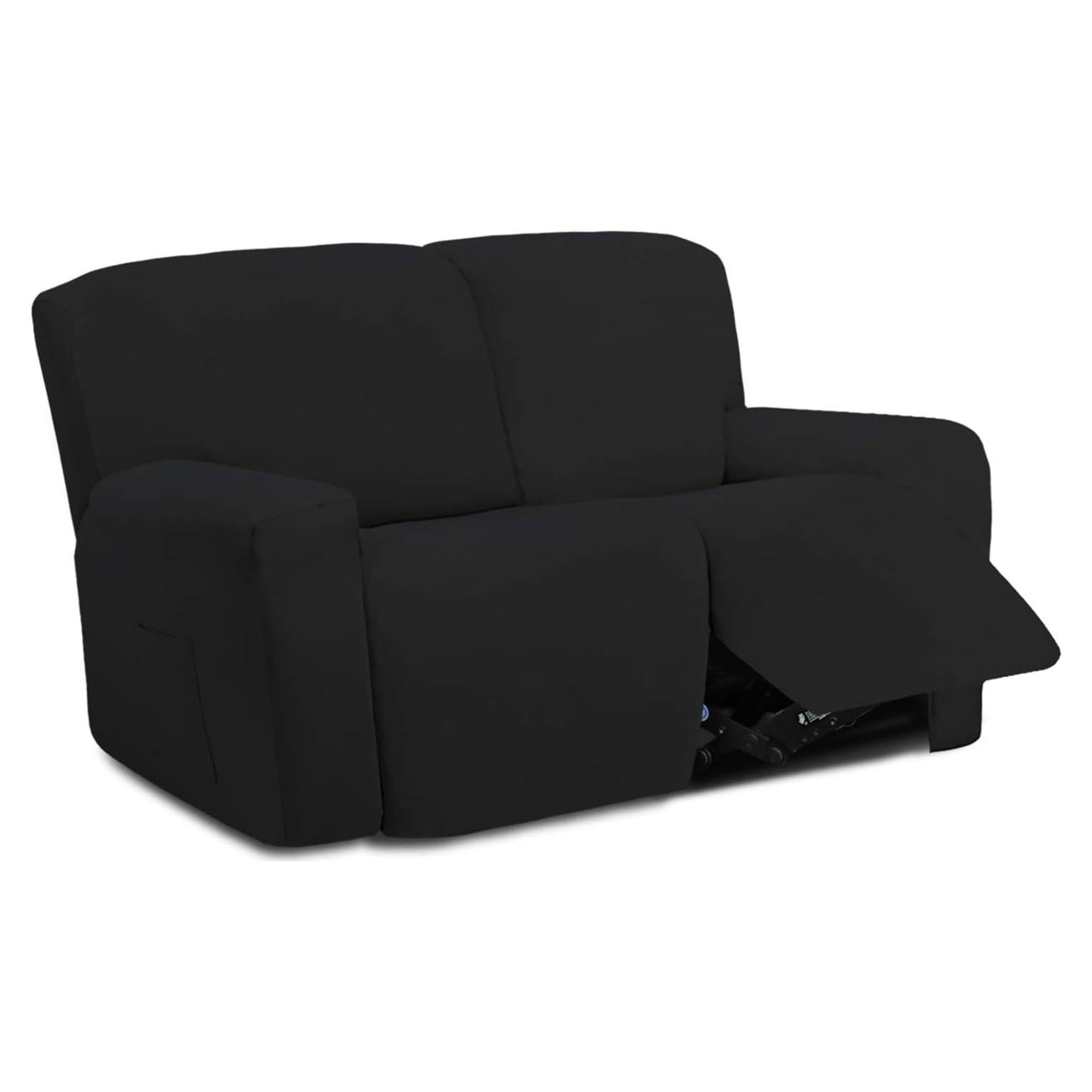 Funda de Sofá Recliner Easy-Going 6 Piezas Microfibra Negra