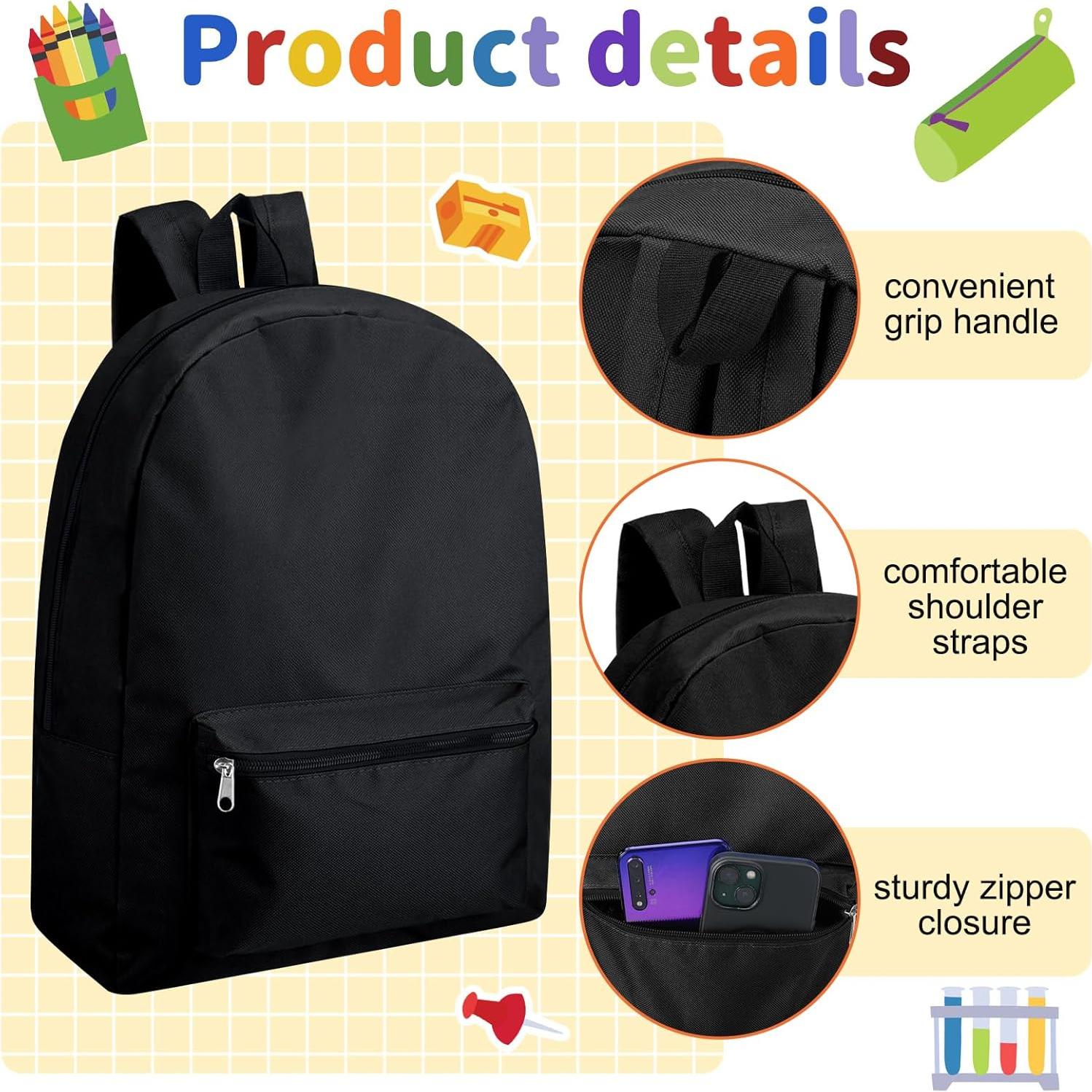 Mochila Escolar Silkfly 17" con 24 Suministros Negros