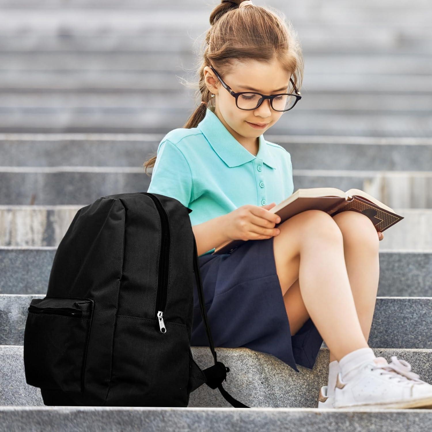 Mochila Escolar Silkfly 17" con 24 Suministros Negros