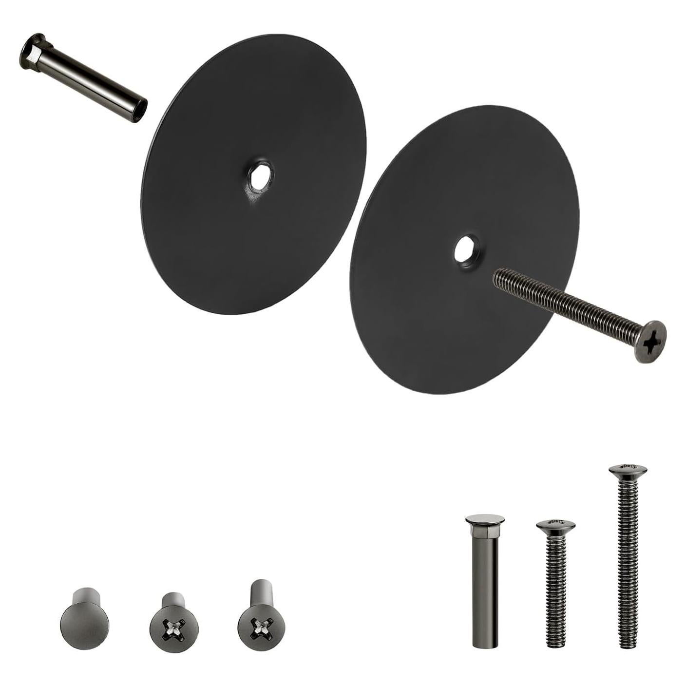 Placa de Cubierta de Agujero de Puerta Naubea 66mm Negra Mate